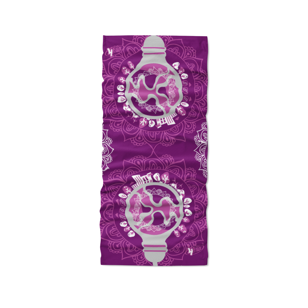 Multifunkčná šatka 4FUN Mandala viola RECYCLING